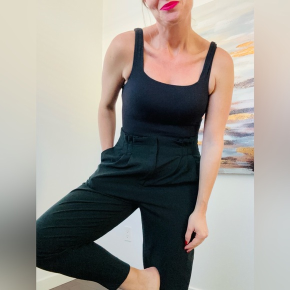 Massimo Dutti Pants - Massimo DUTTI Forest Green Carrot Fit Trousers Size 10